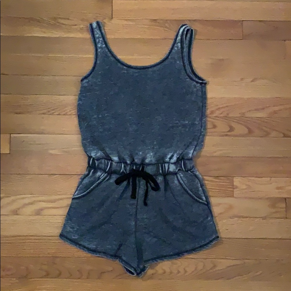 Grey washed romper
